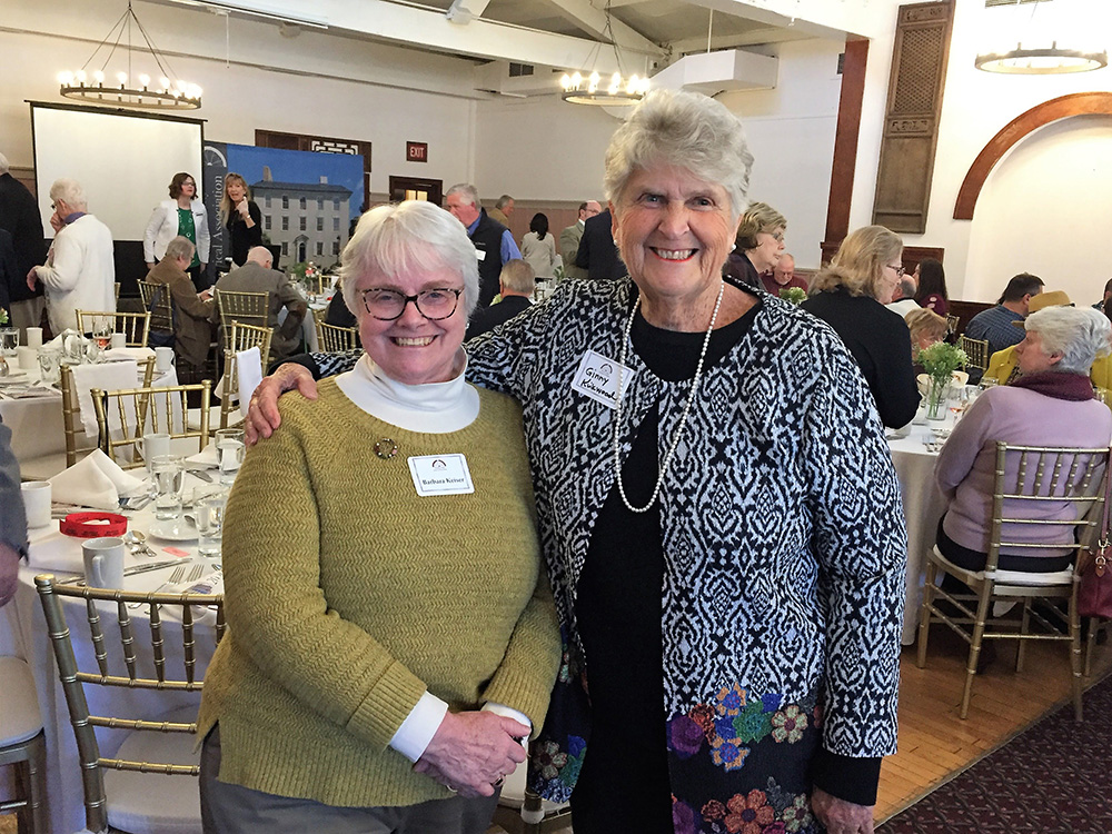 Barbara Keiser and Ginny Kirkwood are all smiles at the Annual Meeting & Awards Luncheon at the Shawnee Inn.