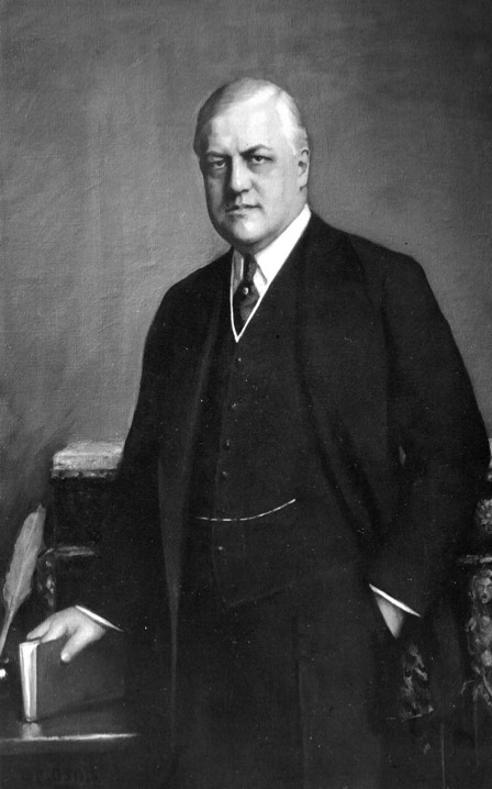 Portrait of A. Mitchell Palmer, 1872-1936. He practiced law in Stroudsburg before being elected to Congress, and then was U.S. attorney general under President Woodrow Wilson from 1919 to 1921. He declared himself a presidential candidate in 1920, but did not receive the nomination. 