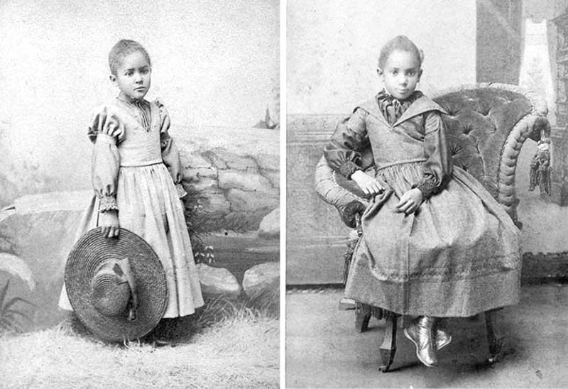 Sisters Florence Smith, left, about 6 years old, and Laura B. Smith, 8, lived in Stroudsburg.