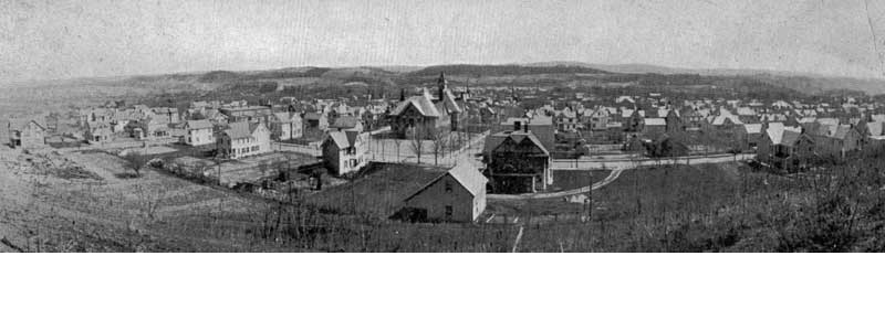A view of Stroudsburg from Crowley’s Heights south of town, circa 1905.